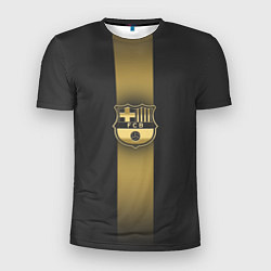 Мужская спорт-футболка Barcelona Gold-Graphite Theme