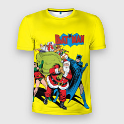 Футболка спортивная мужская Batman, Robin & Santa!, цвет: 3D-принт