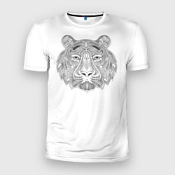 Мужская спорт-футболка Тигр из узоров