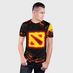 Футболка спортивная мужская DOTA 2 FIRE LOGO ДОТА 2 ОГНЕННЫЙ ЛОГО, цвет: 3D-принт — фото 2