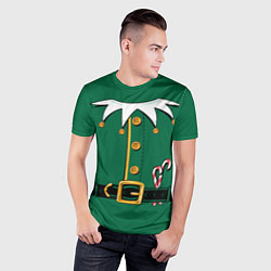Футболка спортивная мужская Christmas Elf Outfit, цвет: 3D-принт — фото 2