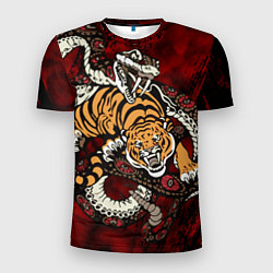 Мужская спорт-футболка Тигр со Змеёй 2022