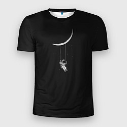 Мужская спорт-футболка Лунные качели dark grey theme
