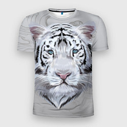 Мужская спорт-футболка Снежный нежный тигр