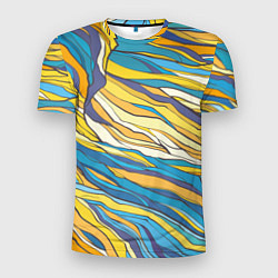 Мужская спорт-футболка Красивые абстрактные волны