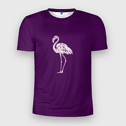 Мужская спорт-футболка Фламинго в сиреневом