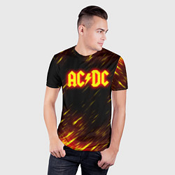 Футболка спортивная мужская ACDC Neon, цвет: 3D-принт — фото 2