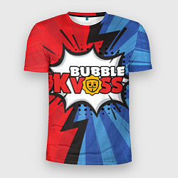 Мужская спорт-футболка Бабл квас супер геройский узор