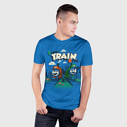 Футболка спортивная мужская Super train bros, цвет: 3D-принт — фото 2