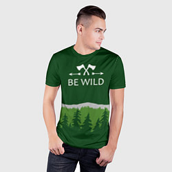 Футболка спортивная мужская Be wild - свобода и приключения, цвет: 3D-принт — фото 2