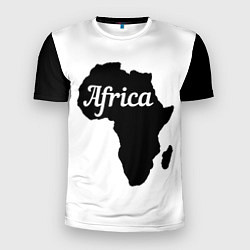 Мужская спорт-футболка Африка черно-белая двусторонняя