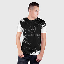 Футболка спортивная мужская Mercedes-Benz Авто, цвет: 3D-принт — фото 2