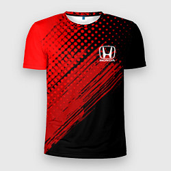 Футболка спортивная мужская Honda - Red texture, цвет: 3D-принт