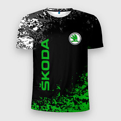 Футболка спортивная мужская Skoda: Авто бренд, цвет: 3D-принт