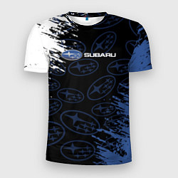Футболка спортивная мужская Subaru - Logo pattern, цвет: 3D-принт