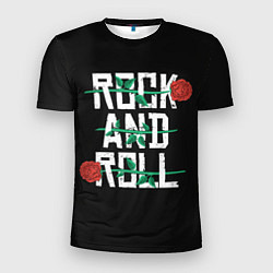 Мужская спорт-футболка ROCK AND ROLL розы
