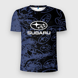 Футболка спортивная мужская Subaru Pattern спорт, цвет: 3D-принт