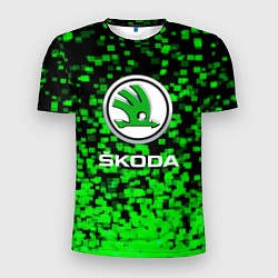 Мужская спорт-футболка Skoda - Пиксели