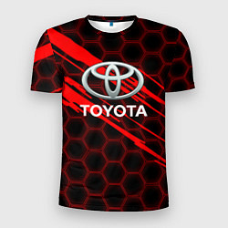 Мужская спорт-футболка Toyota: Красные соты