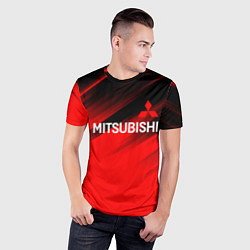 Футболка спортивная мужская Mitsubishi - Red Sport, цвет: 3D-принт — фото 2