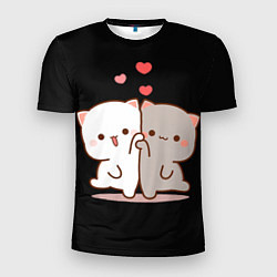 Мужская спорт-футболка Кошачья любовь навсегда Kitty love forever