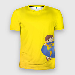Мужская спорт-футболка Мальчик из советского Атласа Мир