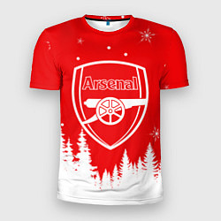 Мужская спорт-футболка FC ARSENAL WINTER ФК АРСЕНАЛ ЗИМНИЙ СТИЛЬ