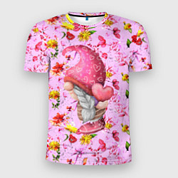 Мужская спорт-футболка Цветочный гном