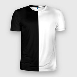 Футболка спортивная мужская Black and white чб, цвет: 3D-принт