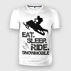 Мужская спорт-футболка EAT SLEEP RIDE SNOWMOBILE