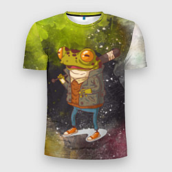 Футболка спортивная мужская Лягушка хулиган Frog hooligan, цвет: 3D-принт