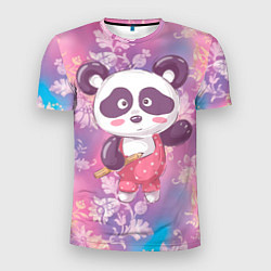 Мужская спорт-футболка Милая панда детский