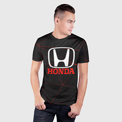 Футболка спортивная мужская HONDA спорт авто, цвет: 3D-принт — фото 2