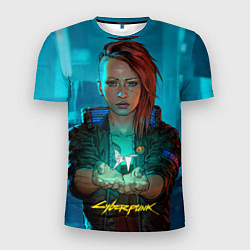 Мужская спорт-футболка Vi girl cyberpunk 2077