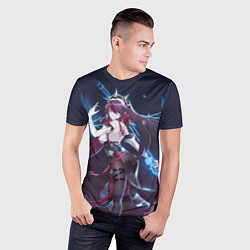 Футболка спортивная мужская Rosaria Genshin Impact, цвет: 3D-принт — фото 2