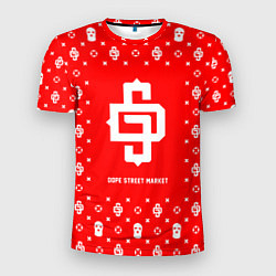 Мужская спорт-футболка Узор Red Dope Street Market