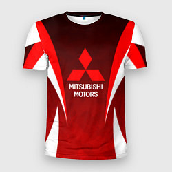 Футболка спортивная мужская MITSHUBISHI RED CAMO, цвет: 3D-принт