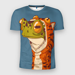 Мужская спорт-футболка Лягуха в костюме тигра