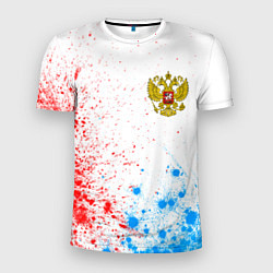 Футболка спортивная мужская RUSSIA - ГЕРБ - Арт, цвет: 3D-принт