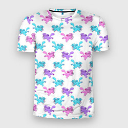 Мужская спорт-футболка Коты Купидоны Паттерн