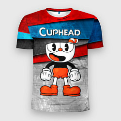Мужская спорт-футболка Cuphead Красная чашечка