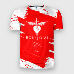 Мужская спорт-футболка Bon jovi