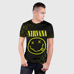 Футболка спортивная мужская NIRVANA логотипы, цвет: 3D-принт — фото 2