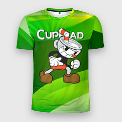 Мужская спорт-футболка Хитрая чашечка cuphead