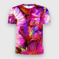 Футболка спортивная мужская Красочный цветочный паттерн Floral pattern, цвет: 3D-принт