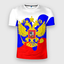 Мужская спорт-футболка Герб россии герб