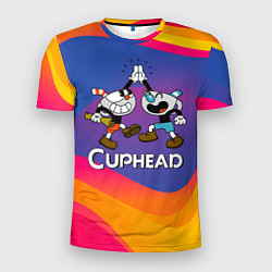 Мужская спорт-футболка Веселые чашечки - Cuphead