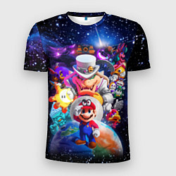 Мужская спорт-футболка Super Mario Odyssey Space Video game