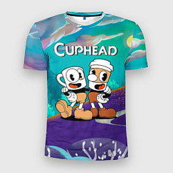 Мужская спорт-футболка Cuphead чашечка кофе