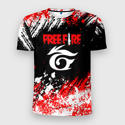 Мужская спорт-футболка Free Fire брызги красок
